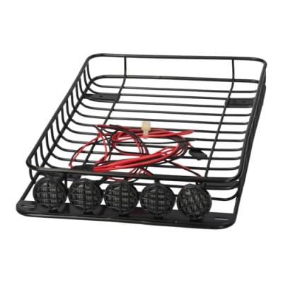 XEBRAD Dachgepäckträger GepäckträgerRC Auto Metallteile, for Traxxas, TRX4, for Axial, SCX10 90046 III AXI03007 RC Dachgepäckträger für Spielzeugautos von XEBRAD
